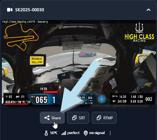 Share live streams